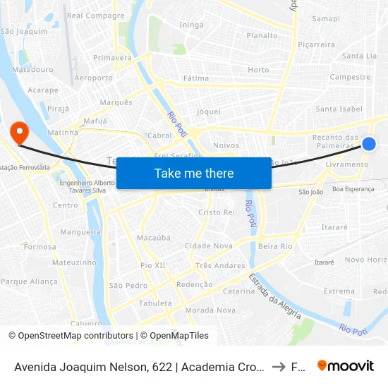 Avenida Joaquim Nelson, 622 | Academia Crossfit 861 to Farp map