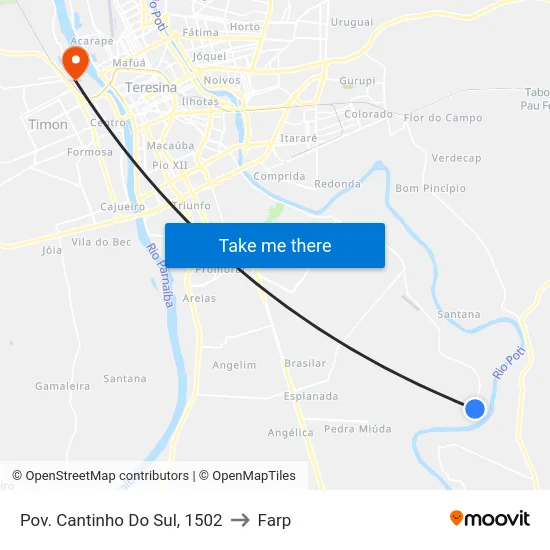 Pov. Cantinho Do Sul, 1502 to Farp map