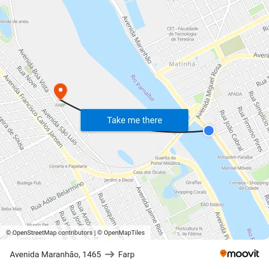Avenida Maranhão, 1465 to Farp map