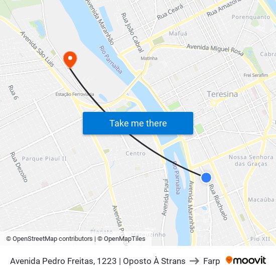 Avenida Pedro Freitas, 1223 | Oposto À Strans to Farp map