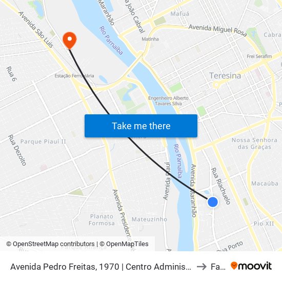 Avenida Pedro Freitas, 1970 | Centro Administrativo to Farp map