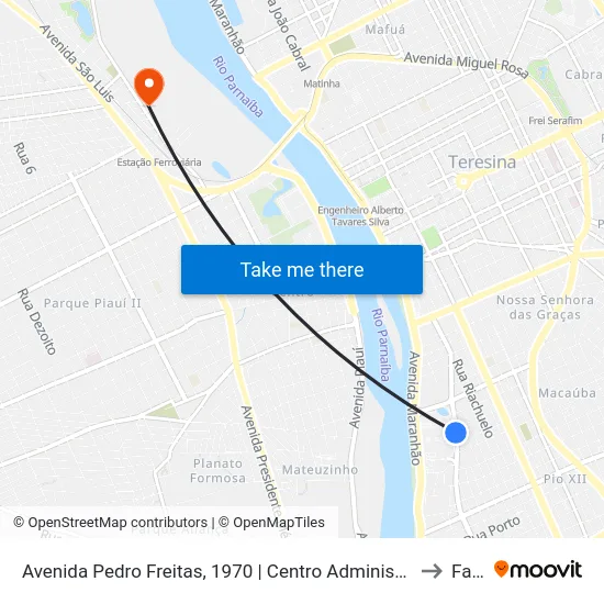 Avenida Pedro Freitas, 1970 | Centro Administrativo to Farp map