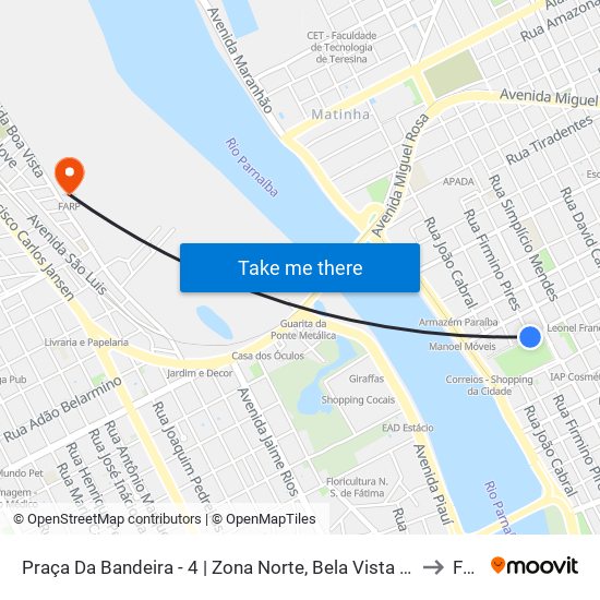 Praça Da Bandeira - 4  | Zona Norte, Bela Vista E Porto Alegre to Farp map