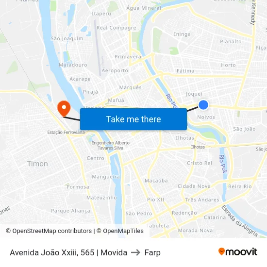 Avenida João Xxiii, 565 | Movida to Farp map