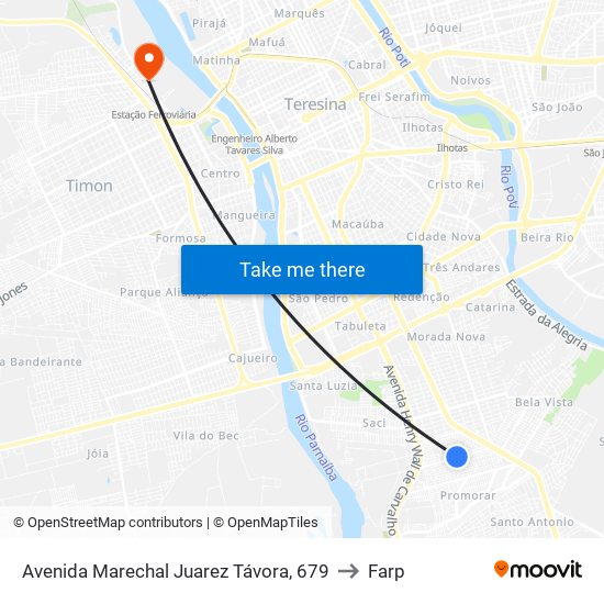 Avenida Marechal Juarez Távora, 679 to Farp map