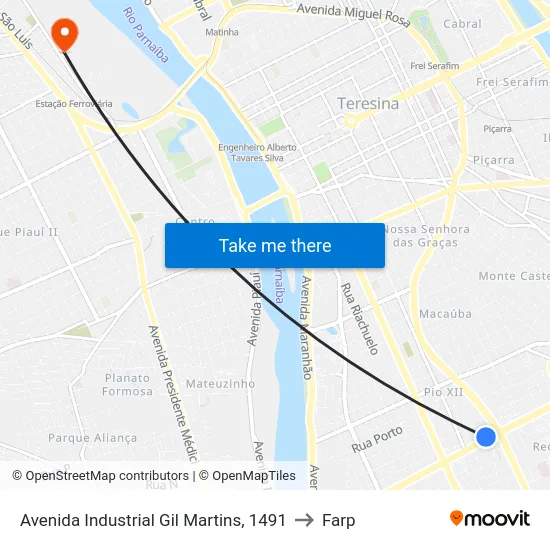 Avenida Industrial Gil Martins, 1491 to Farp map