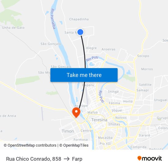Rua Chico Conrado, 858 to Farp map