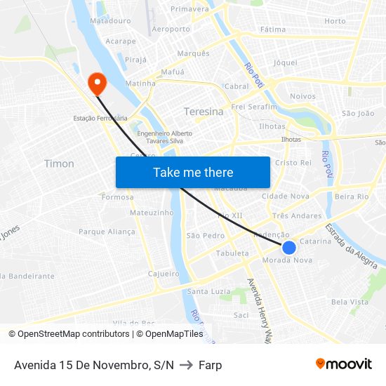 Avenida 15 De Novembro, S/N to Farp map