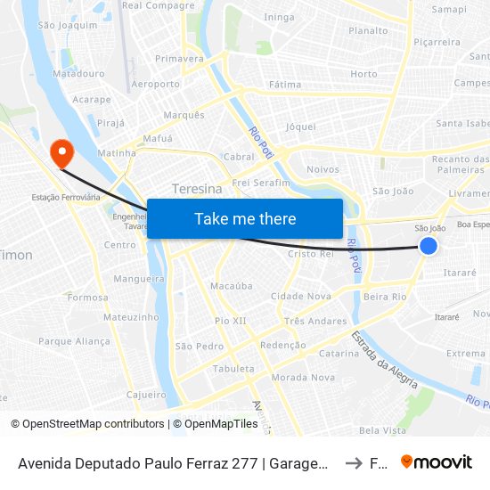 Avenida Deputado Paulo Ferraz 277 | Garagem São Cristóvão to Farp map