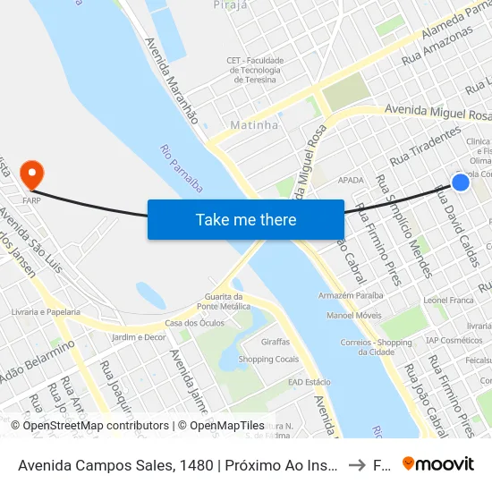 Avenida Campos Sales, 1480 | Próximo Ao Instituto Dom Barreto to Farp map
