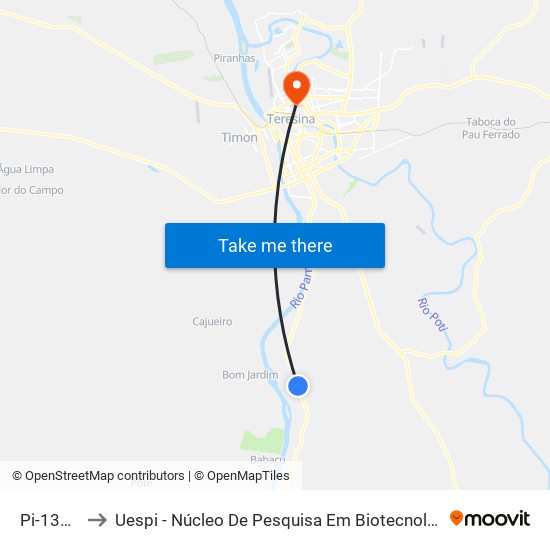 Pi-130, 574 to Uespi - Núcleo De Pesquisa Em Biotecnologia E Biodiversidade map