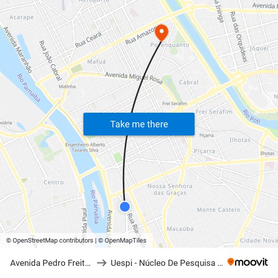 Avenida Pedro Freitas, 1223 | Oposto À Strans to Uespi - Núcleo De Pesquisa Em Biotecnologia E Biodiversidade map