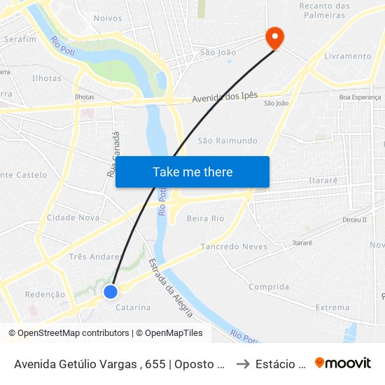 Avenida Getúlio Vargas , 655 | Oposto À Rodoviária to Estácio Ceut map