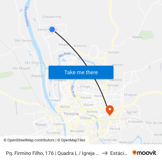 Pq. Firmino Filho, 176 | Quadra L / Igreja São Vicente Pallotti to Estácio Ceut map