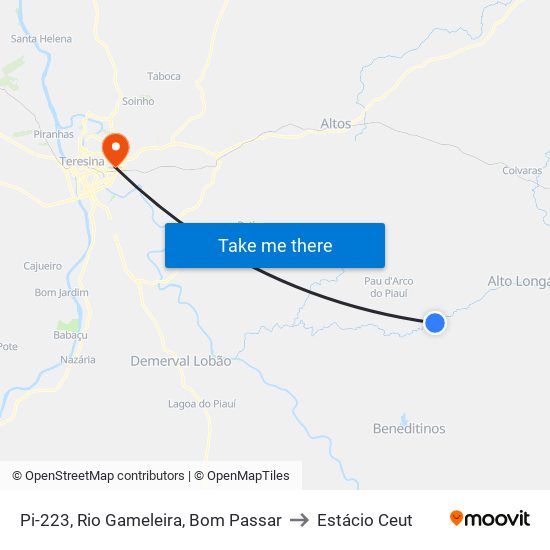Pi-223, Rio Gameleira, Bom Passar to Estácio Ceut map