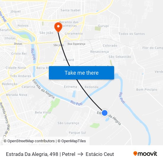 Estrada Da Alegria, 498 | Petrel to Estácio Ceut map