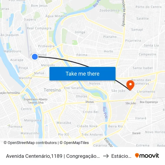 Avenida Centenário,1189 | Congregação Cristã No Brasil to Estácio Ceut map