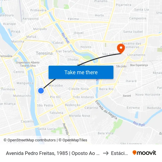 Avenida Pedro Freitas, 1985 | Oposto Ao Centro Administrativo to Estácio Ceut map