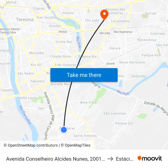Avenida Conselheiro Alcides Nunes, 2001 | U.E. Martins Napoleão to Estácio Ceut map