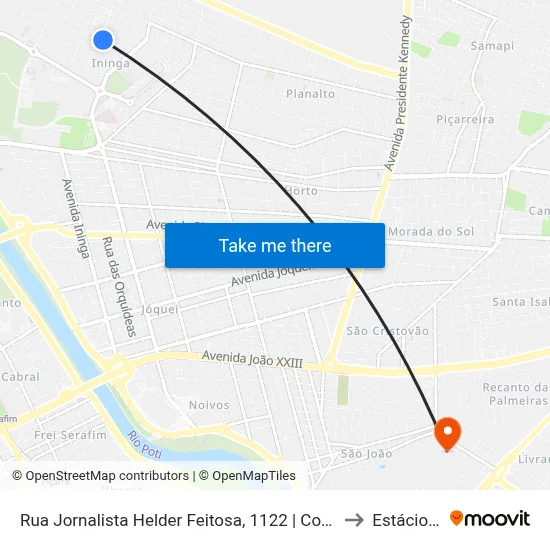 Rua Jornalista Helder Feitosa, 1122 | Cond. Santa Mônica to Estácio Ceut map