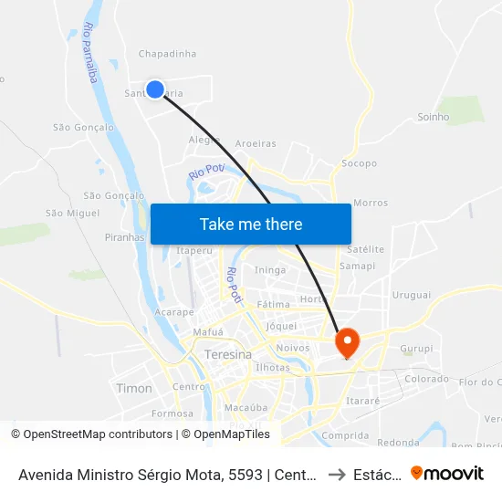 Avenida Ministro Sérgio Mota, 5593 | Centro De Produção Do Pq. Wall Ferraz to Estácio Ceut map