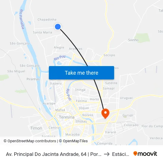 Av. Principal Do Jacinta Andrade, 64 | Portal Do Jacinta Andrade to Estácio Ceut map