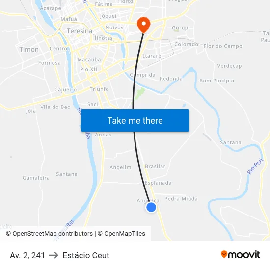 Av. 2, 241 to Estácio Ceut map