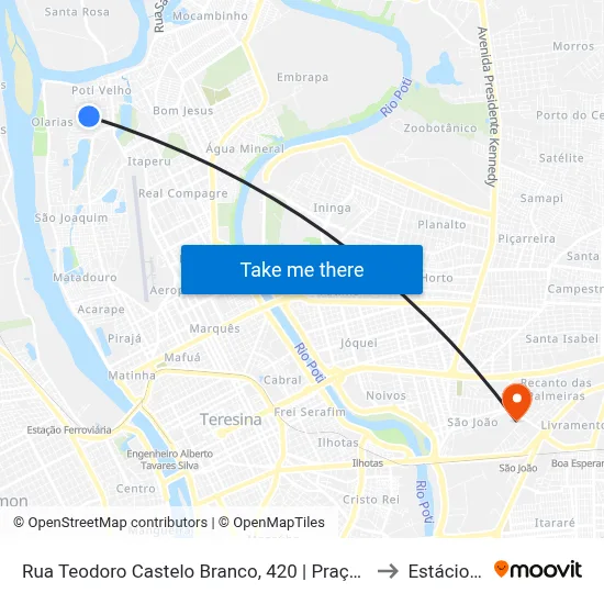 Rua Teodoro Castelo Branco, 420 | Praça Princesa Isabel to Estácio Ceut map