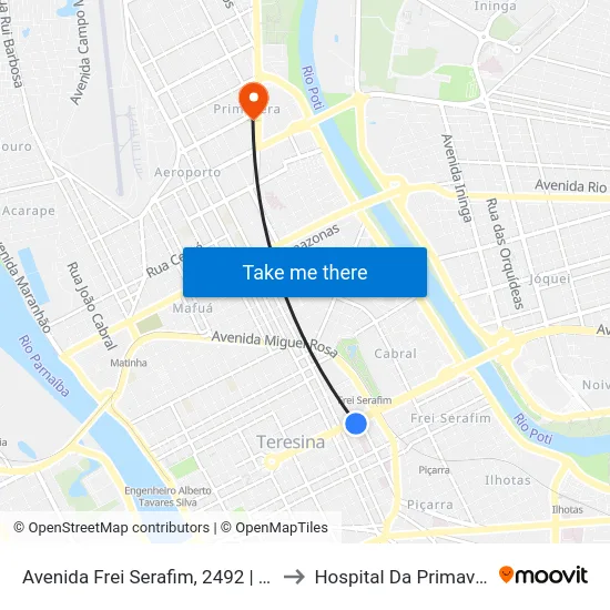 Avenida Frei Serafim, 2492 | Hgv to Hospital Da Primavera map