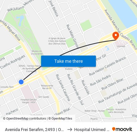 Avenida Frei Serafim, 2493 | Oposto Ao Hgv to Hospital Unimed Teresina map