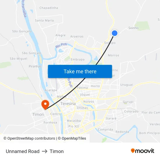 Unnamed Road to Timon map