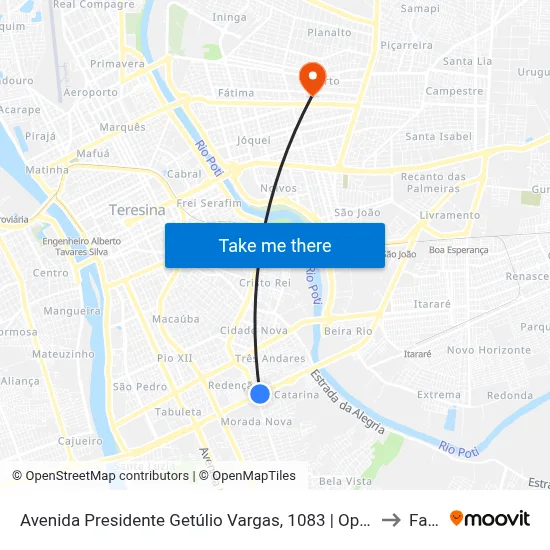 Avenida Presidente Getúlio Vargas, 1083 | Oposto À Discar to Facid map