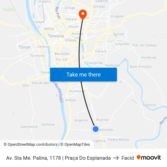 Av. Sta Me. Palina, 1178 | Praça Do Esplanada to Facid map