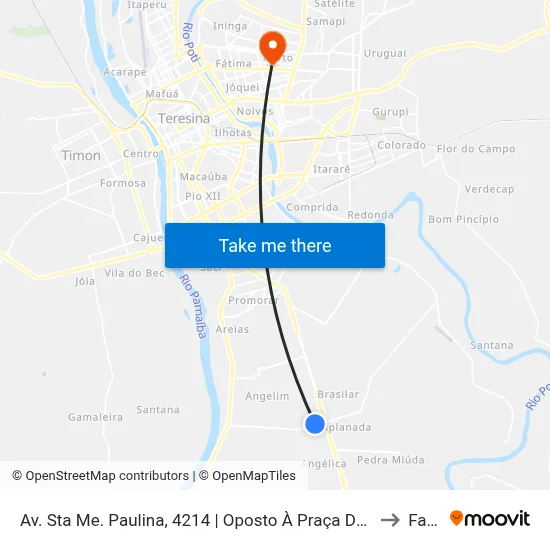 Av. Sta Me. Paulina, 4214 | Oposto À Praça Do Esplanada to Facid map