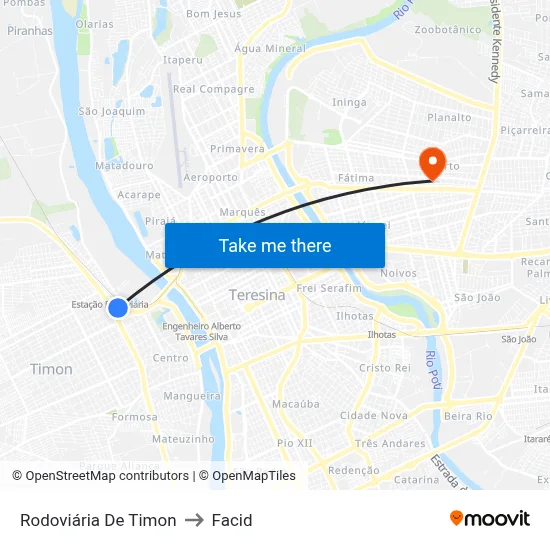 Rodoviária De Timon to Facid map