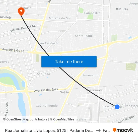 Rua Jornalista Lívio Lopes, 5125 | Padaria Delícias Do Trigo to Facid map