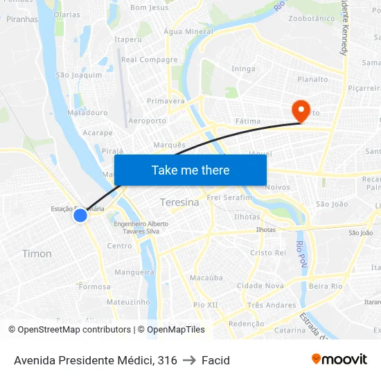 Avenida Presidente Médici, 316 to Facid map