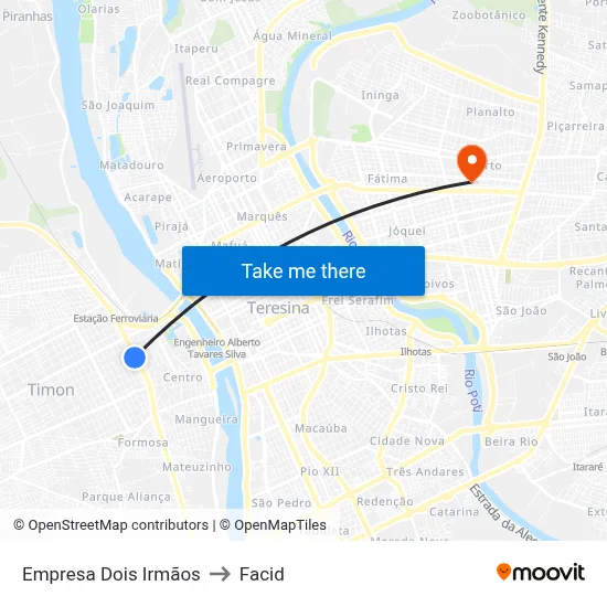 Empresa Dois Irmãos to Facid map