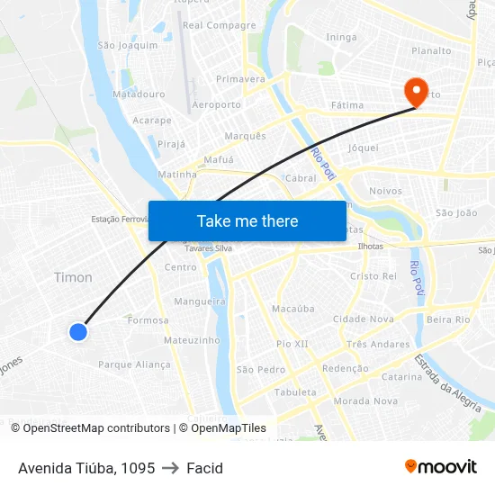 Avenida Tiúba, 1095 to Facid map