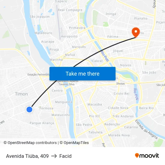 Avenida Tiúba, 409 to Facid map
