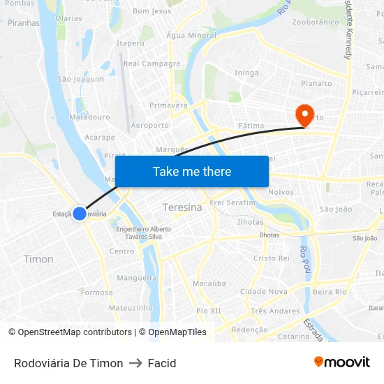 Rodoviária De Timon to Facid map