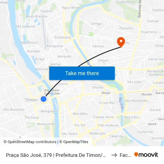 Praça São José, 379 | Prefeitura De Timon/Ma to Facid map