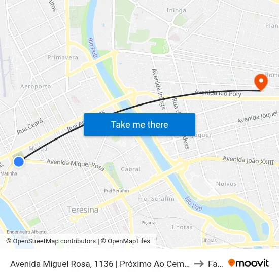 Avenida Miguel Rosa, 1136 | Próximo Ao Cemitério São José to Facid map