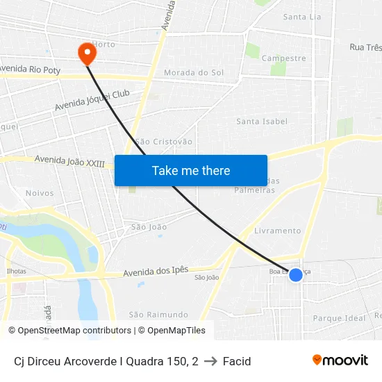 Cj Dirceu Arcoverde I Quadra 150, 2 to Facid map