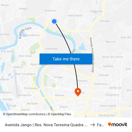 Avenida Jango | Res. Nova Teresina-Quadra 05, 17 to Facid map
