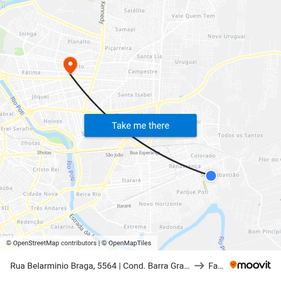 Rua Belarminio Braga,  5564 | Cond. Barra Grande Village to Facid map