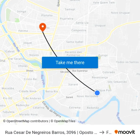 Rua Cesar De Negreiros Barros, 3096 | Oposto À Cmei Cíntia Medeiros De Oliveira to Facid map