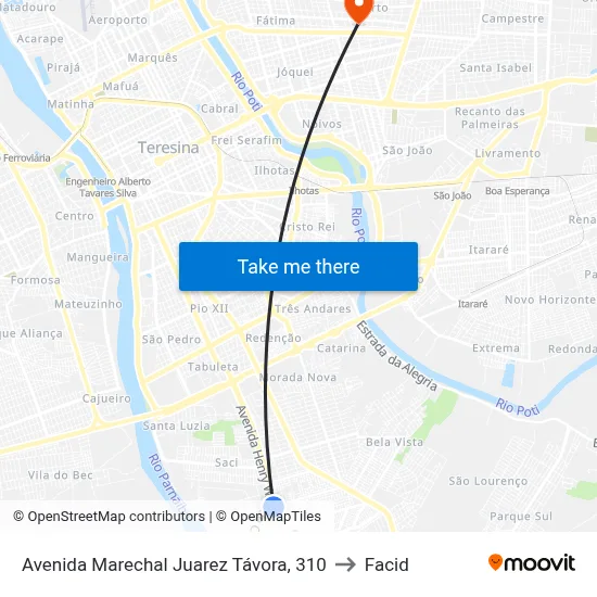 Avenida Marechal Juarez Távora, 310 to Facid map