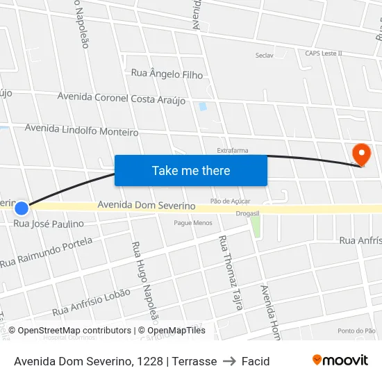Avenida Dom Severino, 1228 | Terrasse to Facid map