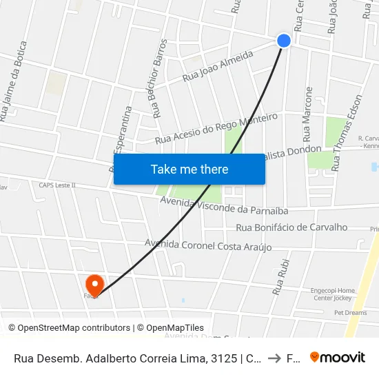 Rua Desemb. Adalberto Correia Lima, 3125 | Condomínio Solar Do Canindé to Facid map
